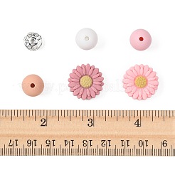 DIY-Sets mit runden Gänseblümchenperlen&nbsp;DIY-FS0010-24B