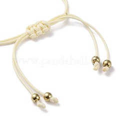 Sonnenblumenlegierung Emaille Charms geflochtene Armbänder&nbsp;LS-BJEW-A016-02