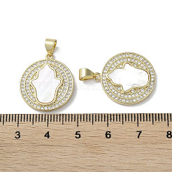 Colgante micropavé cubic zirconia de latón&nbsp;KK-G485-22D-G
