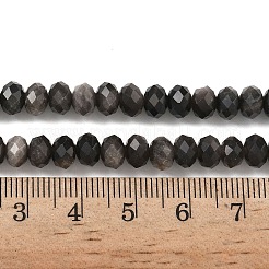 Natürliche silberglänzende Obsidian-Perlenstränge&nbsp;G-D344-A10