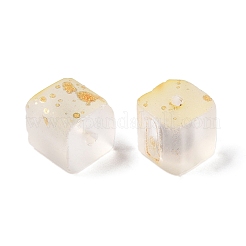 Mattierte Glasperlen mit goldenem Glitzerpulver&nbsp;LS-DGLA-NH001-8mm-01A