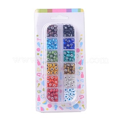 12 Farben handgemachte böse Blick Bunte Malerei Perlen&nbsp;LAMP-JP0001-14