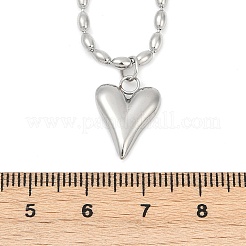 Colliers avec pendentif en forme de cœur en acier inoxydable 304 pour femmes&nbsp;NJEW-Z072-04P