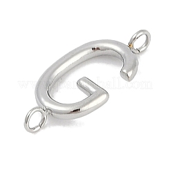 Ciondoli con connettore a lettera in acciaio inossidabile 304&nbsp;LS-STAS-M108-01P-07