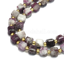 Filo di perle di tormalina naturale di fiori di prugna&nbsp;G-I376-D79-01