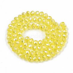 Chapelets de perles en verre électroplaqué&nbsp;EGLA-A034-T8mm-B21