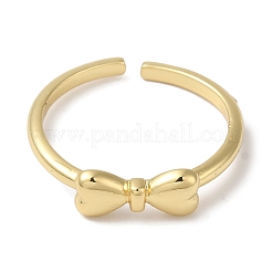 Offener Manschettenring aus Messing mit Schleife für Damen&nbsp;KK-B092-39G
