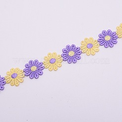 Margherita sole fiore che decora finiture in pizzo di poliestere&nbsp;OCOR-WH0064-26A