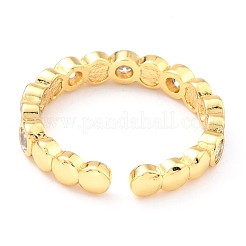 Bagues réglables en émail en laiton plaqué 18k or véritable&nbsp;RJEW-L071-22G