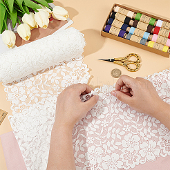 Stretch-Spitzenstoff aus Nylon mit Blumen&nbsp;DIY-WH0578-60