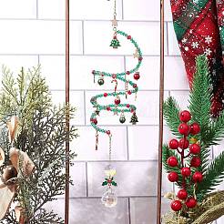 Adornos colgantes con cuentas de vidrio con tema navideño&nbsp;HJEW-TA00183