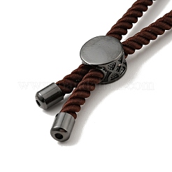 Bracelets coulissants en corde milan torsadée à moitié finis&nbsp;FIND-G032-01B-10