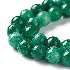 Natürliche weiße Jade Nachahmung grüne Jaspis Perlen Stränge&nbsp;G-I299-F07-6mm