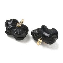 Geschnitzte Anhänger aus natürlichem Obsidian&nbsp;GG-CBA105B-03H-G
