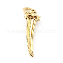 Porte micro ouvrent pendentifs zircone cubique en laiton de placage&nbsp;KK-K270-12G