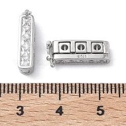 925 fermoir torsadé en argent sterling et zircon cubique&nbsp;STER-WH0007-28B-P