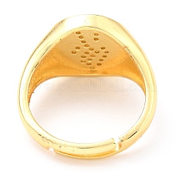 Bagues réglables en laiton plaqué 18k or véritable&nbsp;RJEW-L071-29G