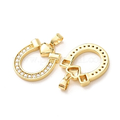 Pendenti in zirconi cubici trasparenti in micro pavè di ottone&nbsp;KK-A304-28A-G