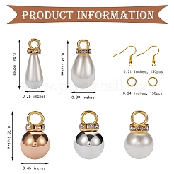Kit per la creazione di orecchini a goccia imitazione di perle fai da te&nbsp;DIY-SZ0006-71