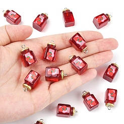 15 pz ciondoli in resina di marmellata di fragole&nbsp;RESI-FS0002-15