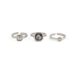 Anillos de aleación con rhinestone acrílicos&nbsp;FS-WG60B09-03