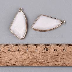 Pendentifs à facettes en jade blanc naturel&nbsp;G-Q606-51G