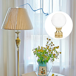 Lampenendstücke aus Glaskristall mit Sockel in Eisenoptik&nbsp;FIND-WH0148-176C