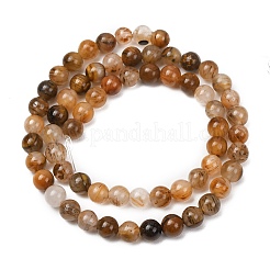 Tigre naturel perles de quartz brins&nbsp;GG-NH0013-A01-6mm