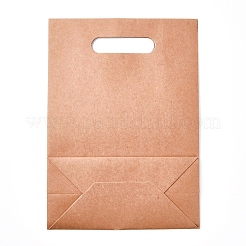 Sacchetti regalo in carta kraft con design fiocco di nastro&nbsp;CARB-WH0009-05C