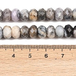 Fili di perline di opale africano nero naturale&nbsp;G-C259-A52-5x8mm
