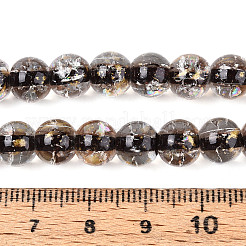 Fili di perline di vetro trasparenti screpolate&nbsp;X1-GLAA-N030-8mm-01B