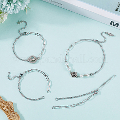 16 Stück Panzer- und Büroklammerketten aus Messing zum Basteln von Armbändern&nbsp;MAK-SC0001-39