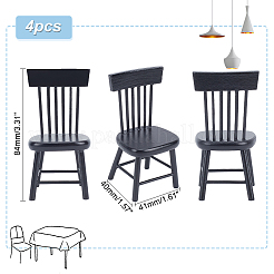 Mini chaises en bois&nbsp;AJEW-WH0041-76C