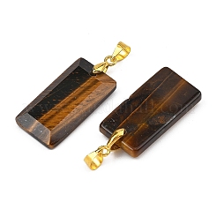 Natürliche Tigerauge facettierte Anhänger&nbsp;G-L623-03G-03