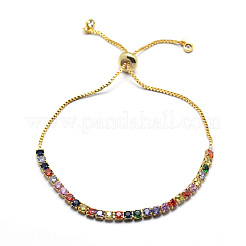 Bolo-Tennisarmbänder aus Messing mit Zirkonia&nbsp;BJEW-I272-03A