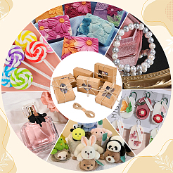 40 Stück 4 Stile Rechteckige Schmuck-Geschenkboxen aus Kraftpapier mit sichtbarem Fenster&nbsp;CON-BBC0001-15