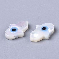 Perlas de concha de nácar de concha blanca natural&nbsp;X-SSHEL-N034-57A