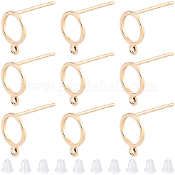 20 pieza de fornituras de aretes de latón&nbsp;KK-BBC0027-87