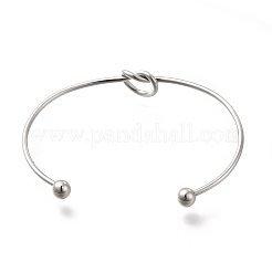 Anlaufgeschützte Knoten-Armreifen aus Edelstahl 304 für Damen&nbsp;BJEW-M233-04P