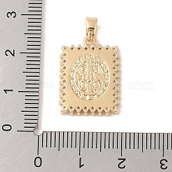 Pendentifs en laiton avec zircone cubique&nbsp;KK-Z050-01G-02