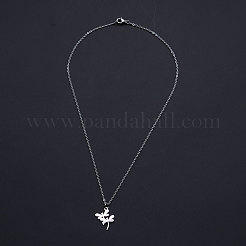 Colliers pendentifs en acier inoxydable 201 anti-ternissement&nbsp;NJEW-S105-JN587-40-1