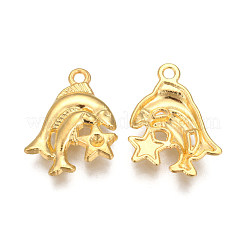 Ajustes de rhinestone colgantes de aleación chapados en oro&nbsp;PALLOY-WH0067-15G-12