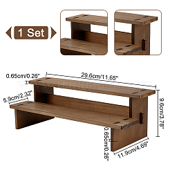 2-stöckiger Ständer für Spielzeugmodelle aus Holz&nbsp;ODIS-WH0329-68C