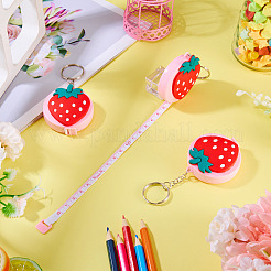 3 mini porte-clés pendentif en plastique avec ruban à mesurer&nbsp;KEYC-TADJ0001-07