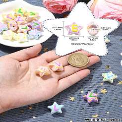 20pcs 5 Farben undurchsichtige Acrylperlen&nbsp;ACRC-CJ0001-01