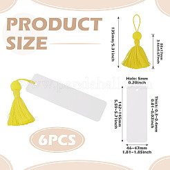 6 marque-page vierge en papier kraft&nbsp;AJEW-TADJ0001-31D
