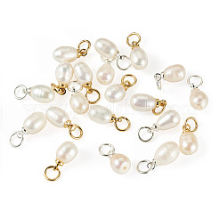 20 pz 2 stili di ciondoli di riso in perle d'acqua dolce coltivate naturali&nbsp;PALLOY-TA00379
