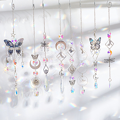 DIY-Bausätze zum Aufhängen eines Sonnenfängers mit Libelle und Schmetterling&nbsp;DIY-SC0031-24