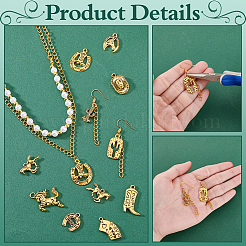 90 pz 18 stili pendenti in lega di zinco in stile tibetano&nbsp;FIND-PH0023-69