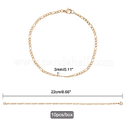 Figaro-Kettenhalsketten aus 304er Edelstahl&nbsp;STAS-UN0017-37G